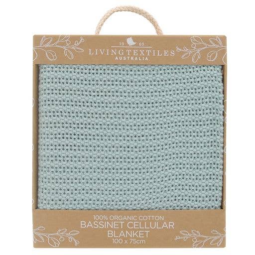 Cotton Bassinet Cellular Blanket - Sage