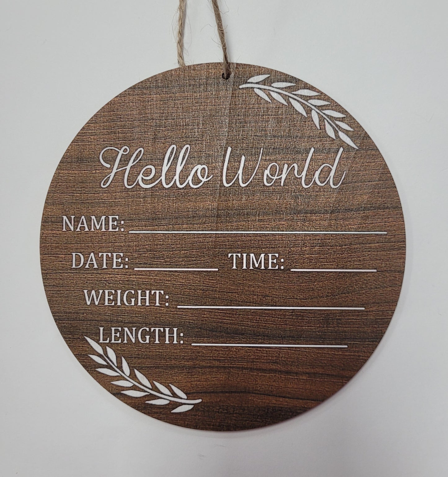 "Hello World" Announcement Plaque