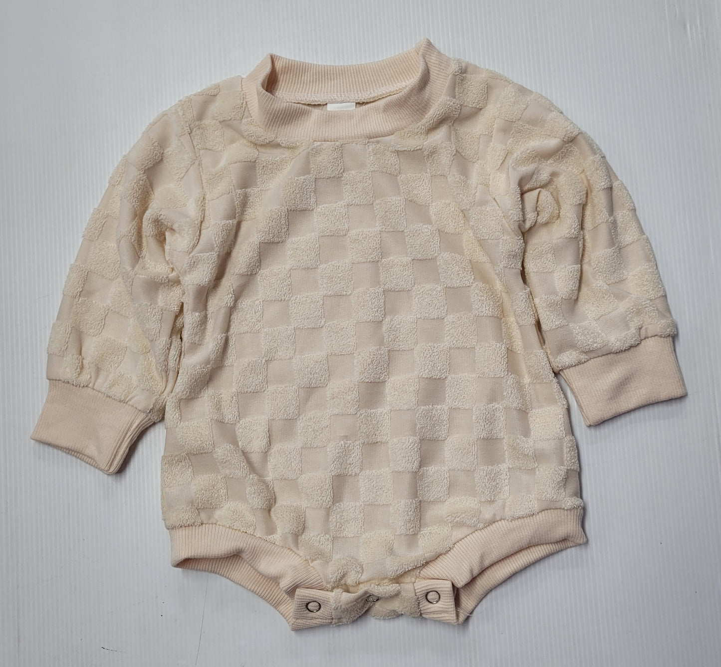 Long Sleeve Check Romper