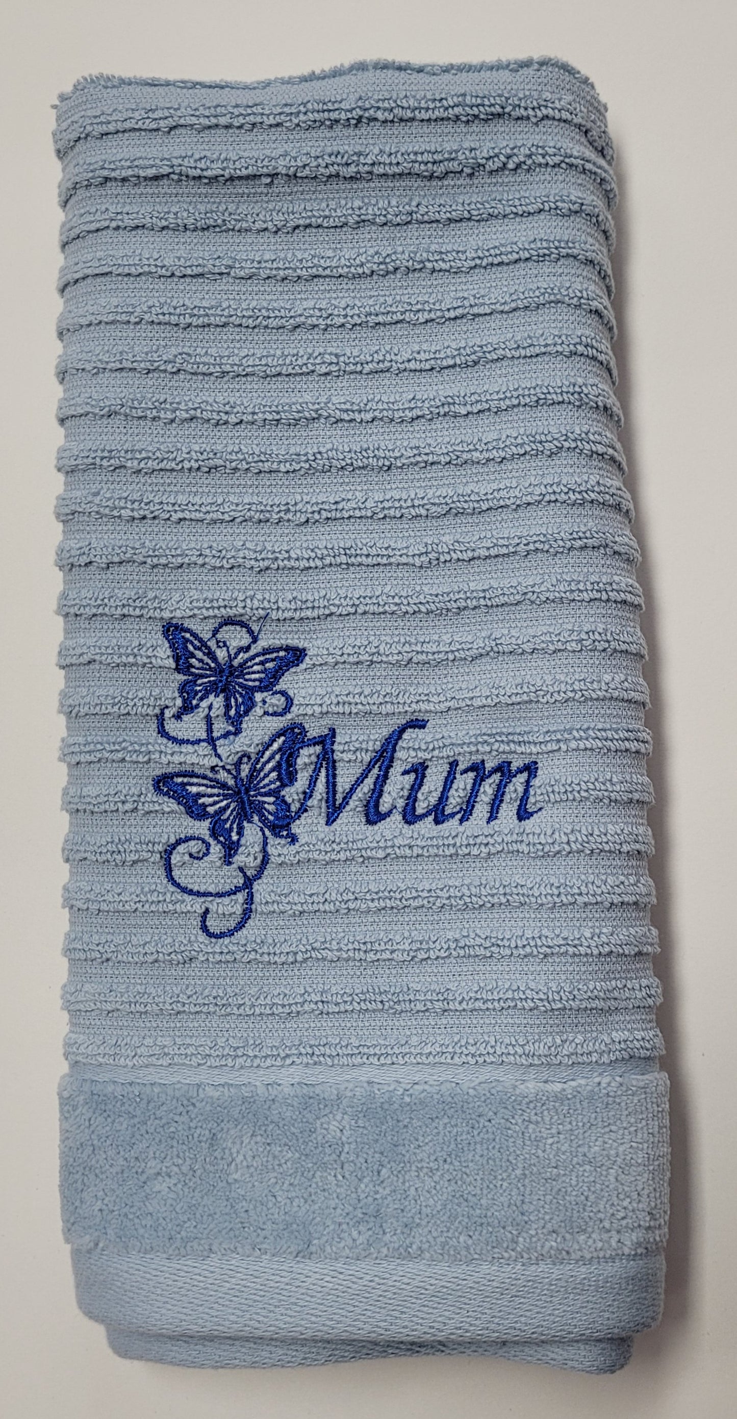 Embroidered Hand Towels - Mum