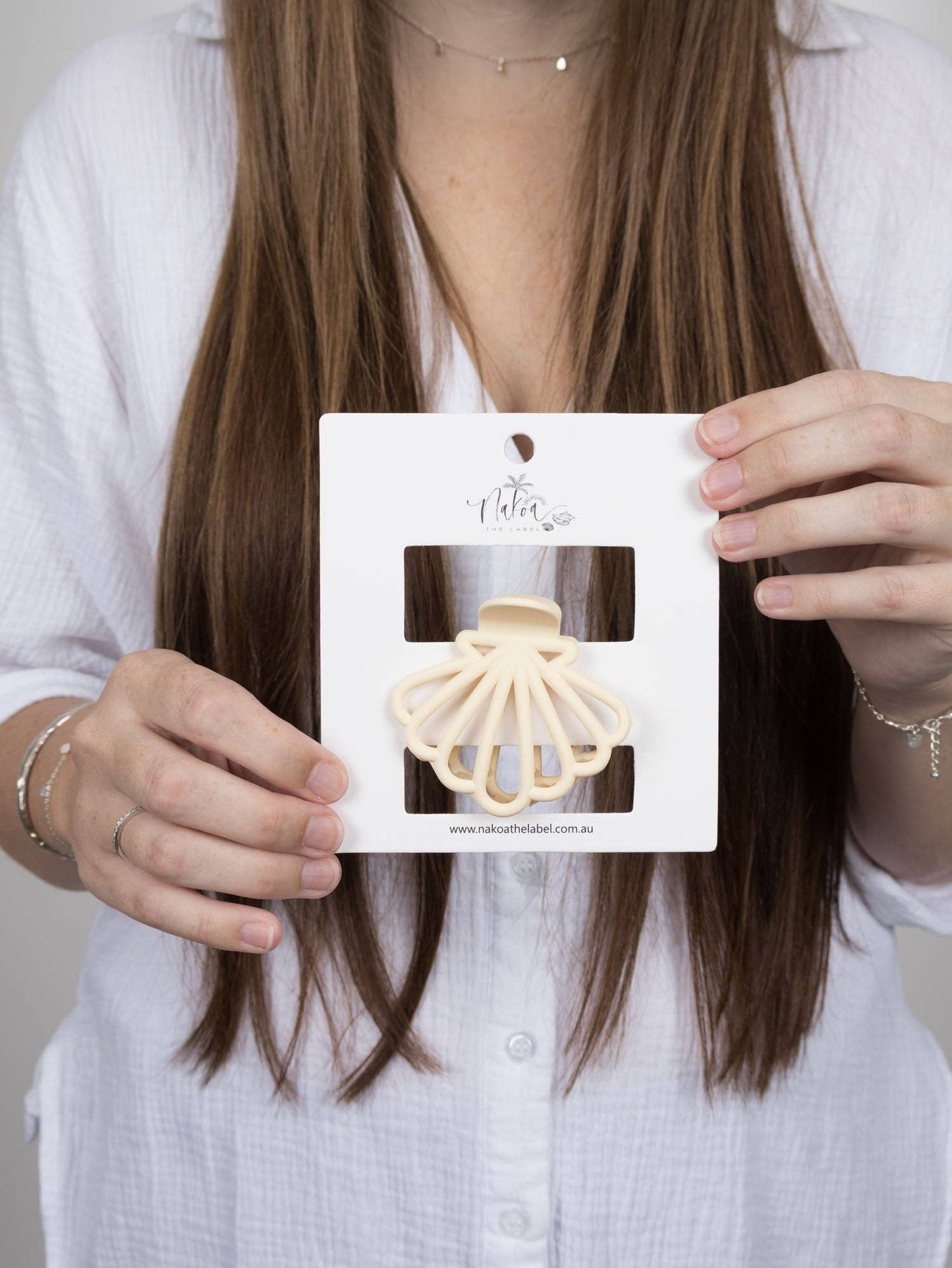 Claw Clip -- Clam Shell - Salt