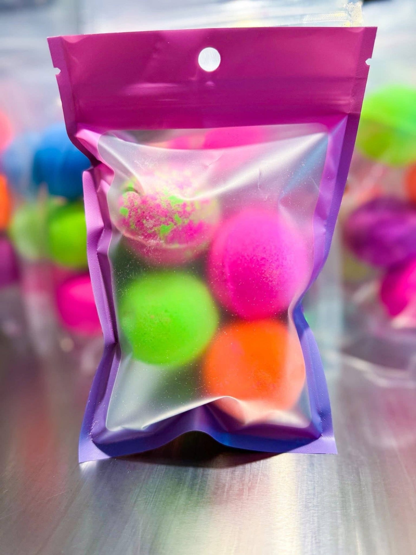 Multipack Mini Bath Bombs - Round: 4 pack Small Ring Assorted