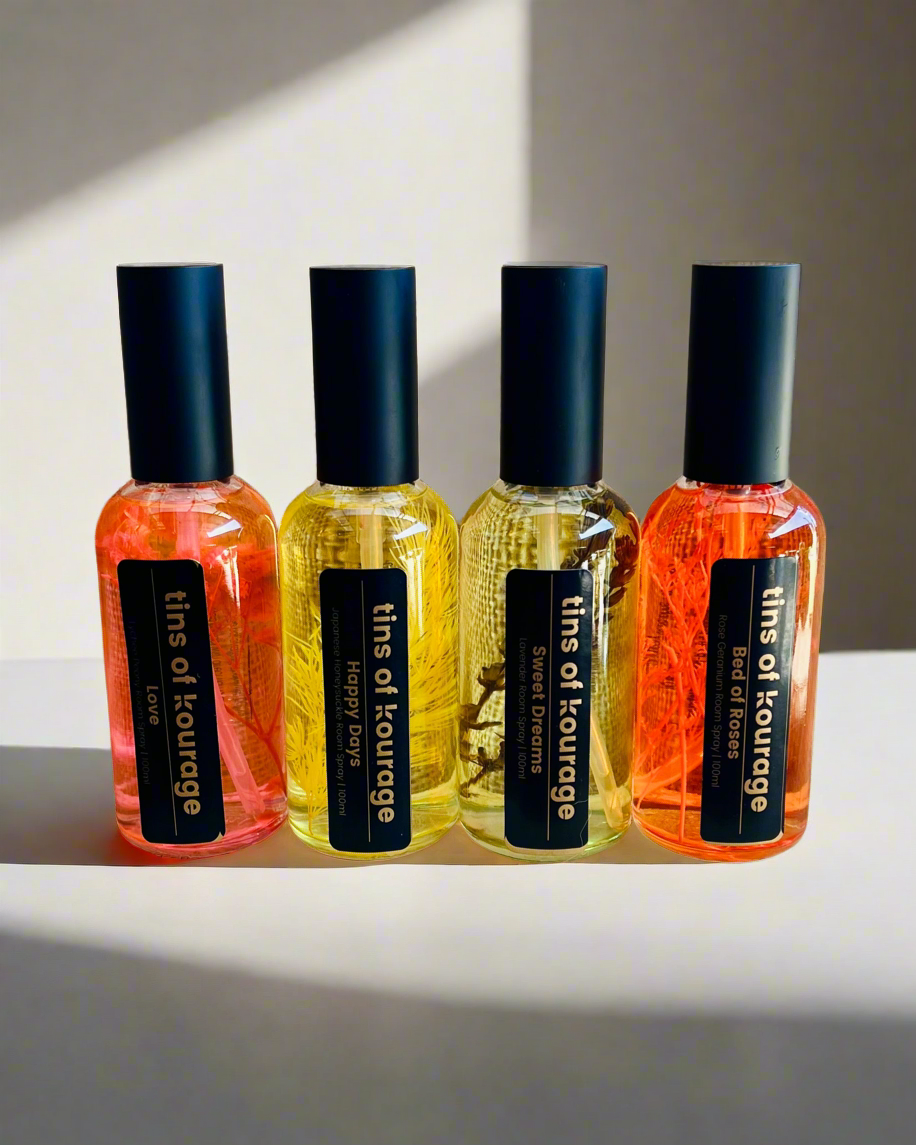 Botanical Room Spray: Rose Geranium (Ruby Botanicals) - Rosewood | Lemon peel | Geranium & Rose petals