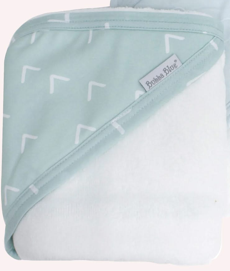 Baby Hooded Towel - Mint Peaks