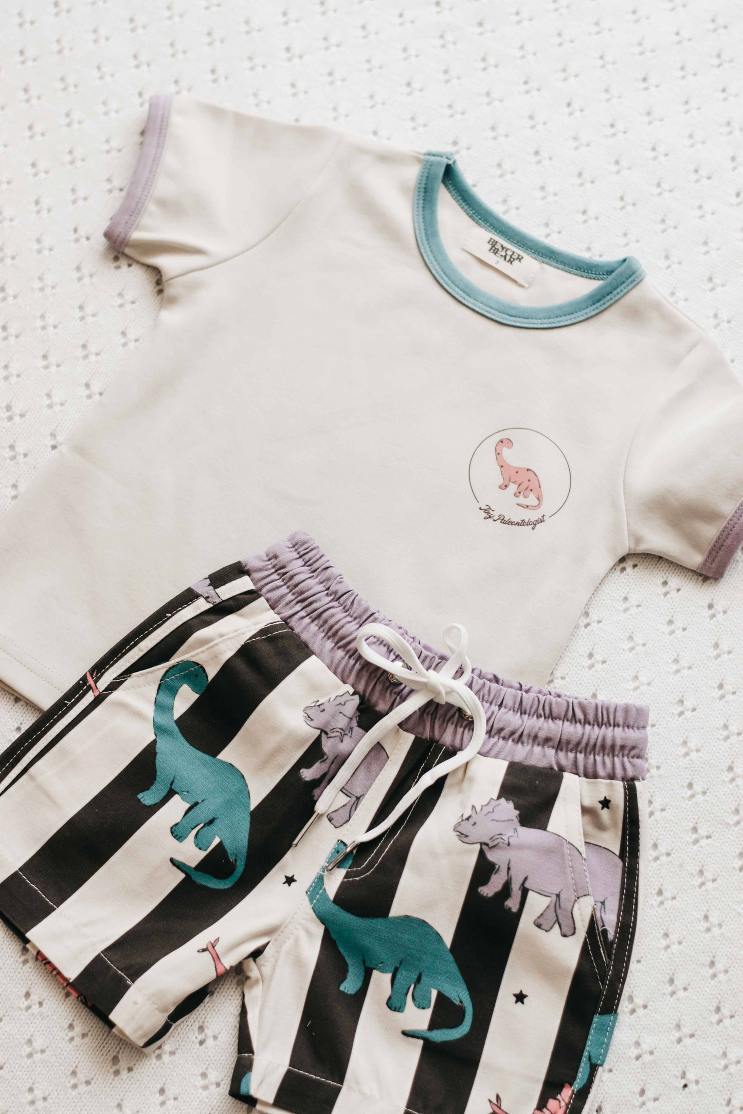 Tiny Paleontologist Bodysuit - Bright Size 0
