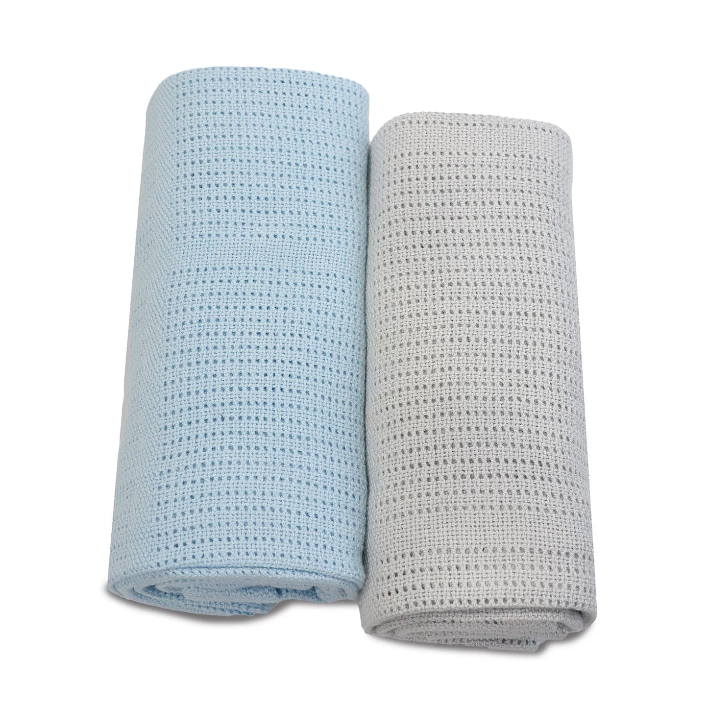 2pk Cellular Blanket - Blue/Grey