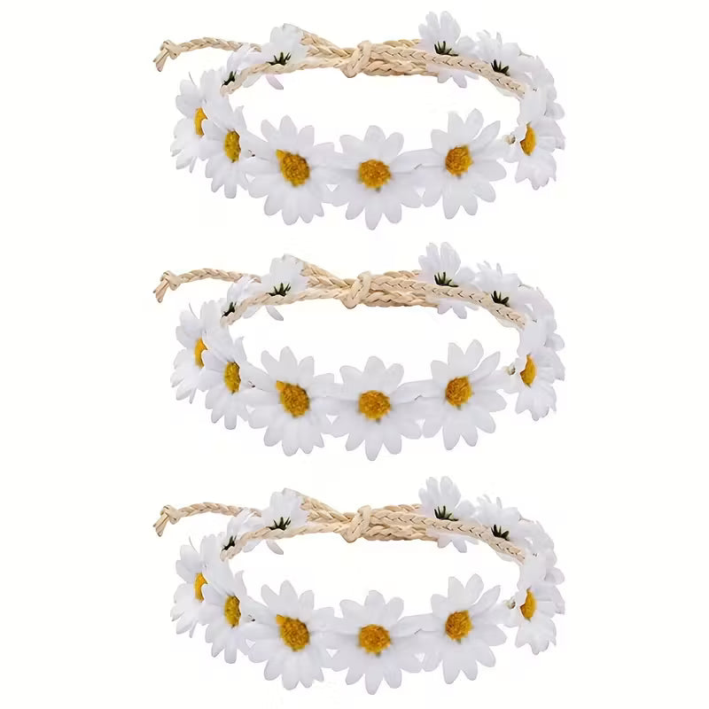 Daisy headbands and hair clips