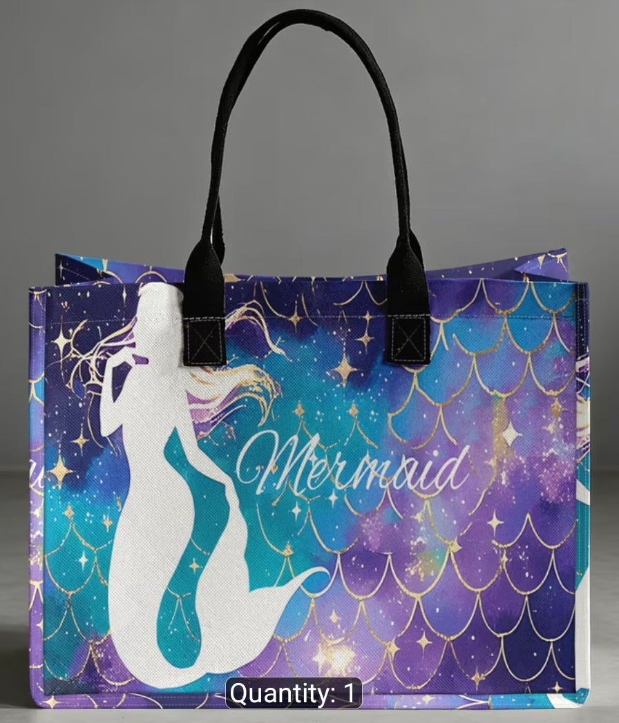Large Sturdy Tote Bag - Mermaid