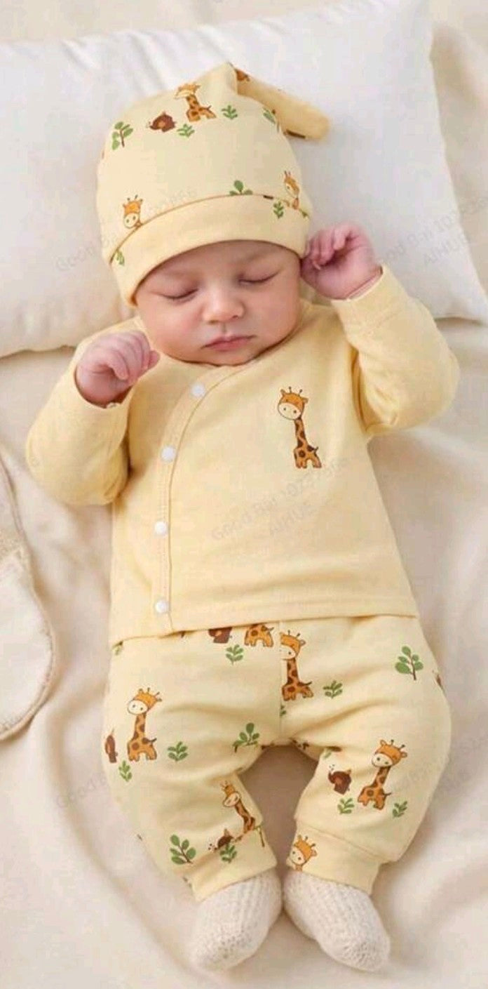 Yellow Giraffe Newborn Baby Set