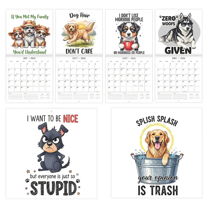 2026 Calendar Sarcastic Dogs