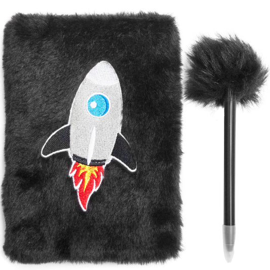 Fluffy Notebook - Rocket Ship