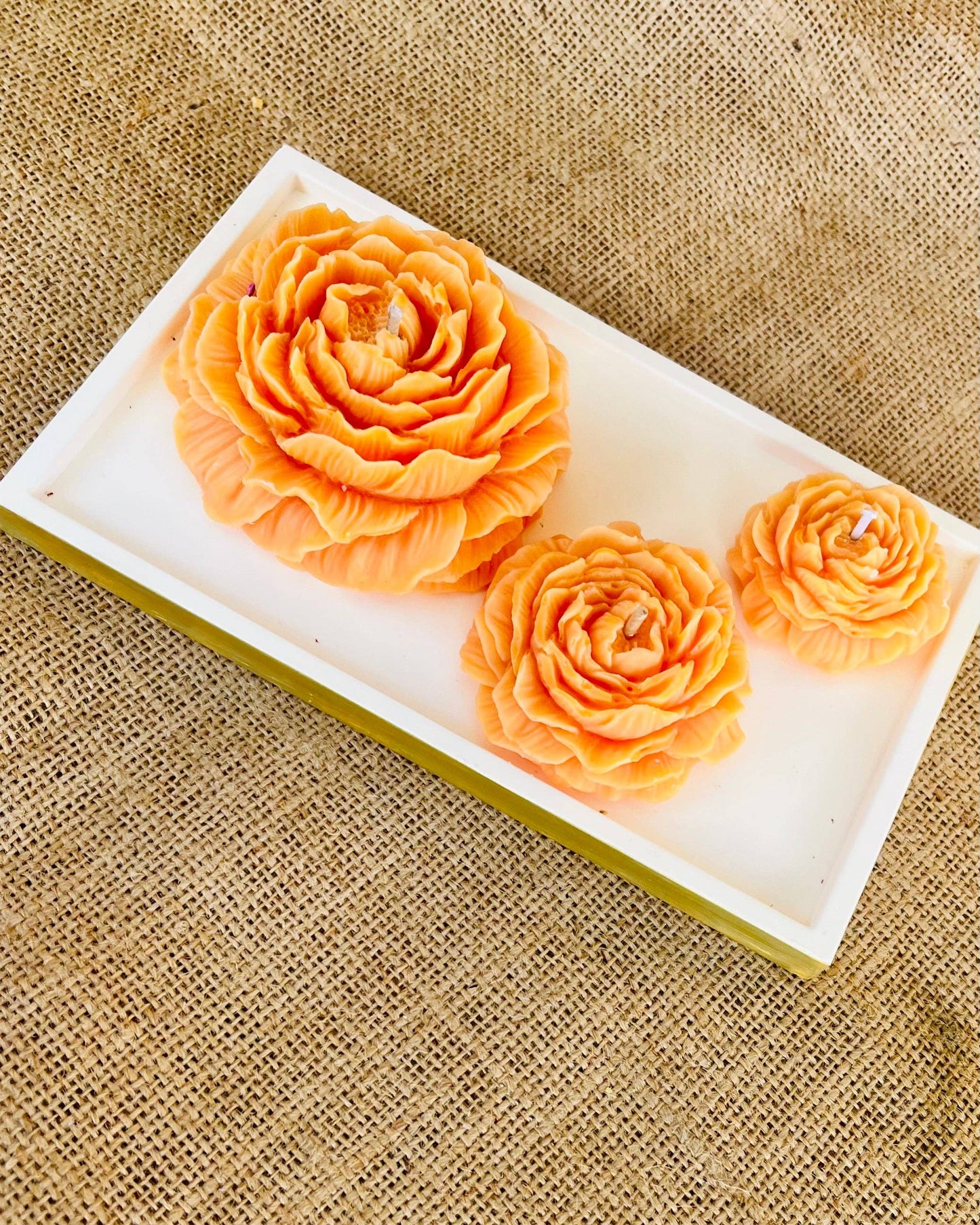 Festival Bloom – Marigold Flower Candle: Yellow / Mini