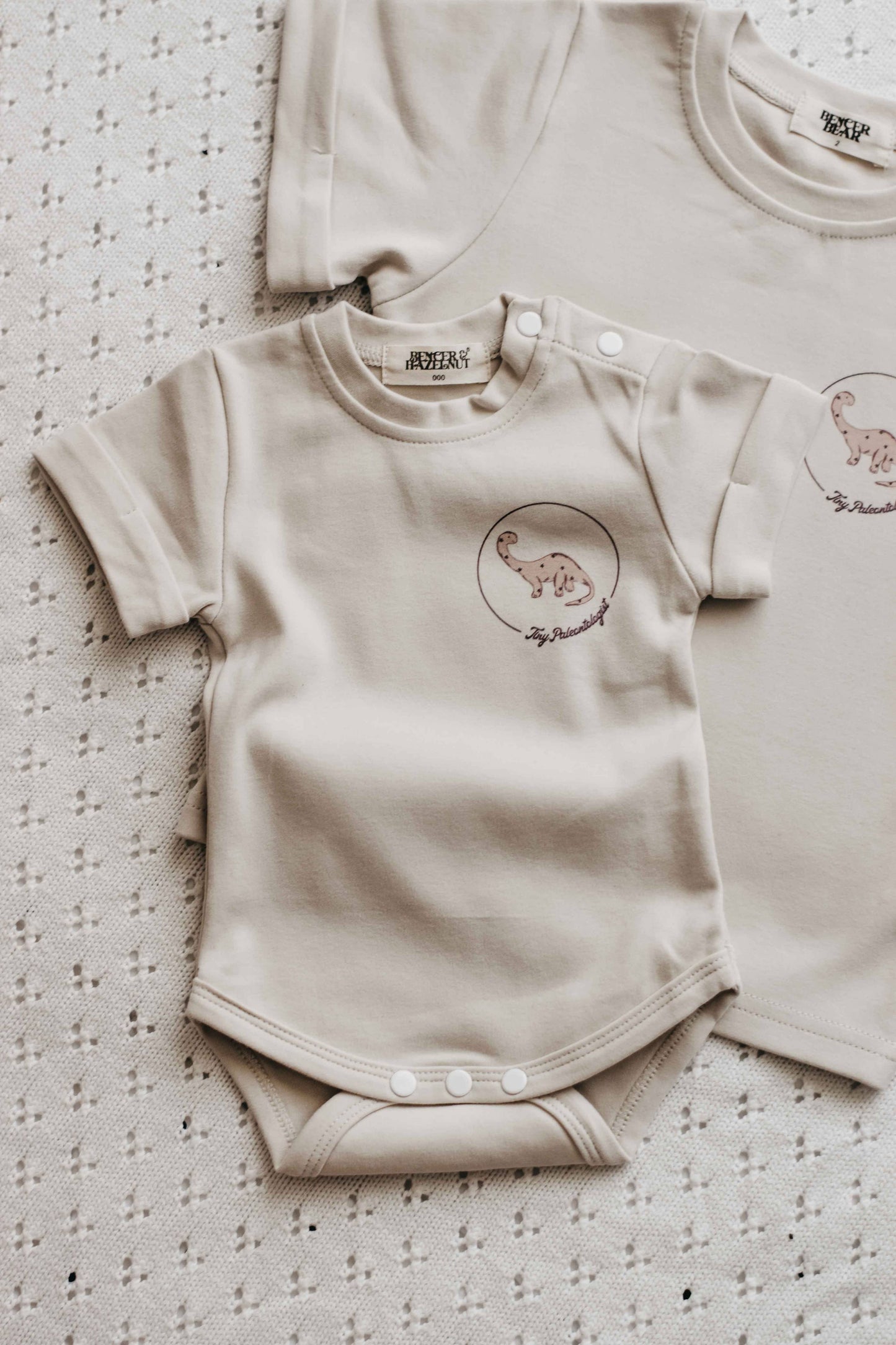Tiny Paleontologist Bodysuit - Neutral: size 0