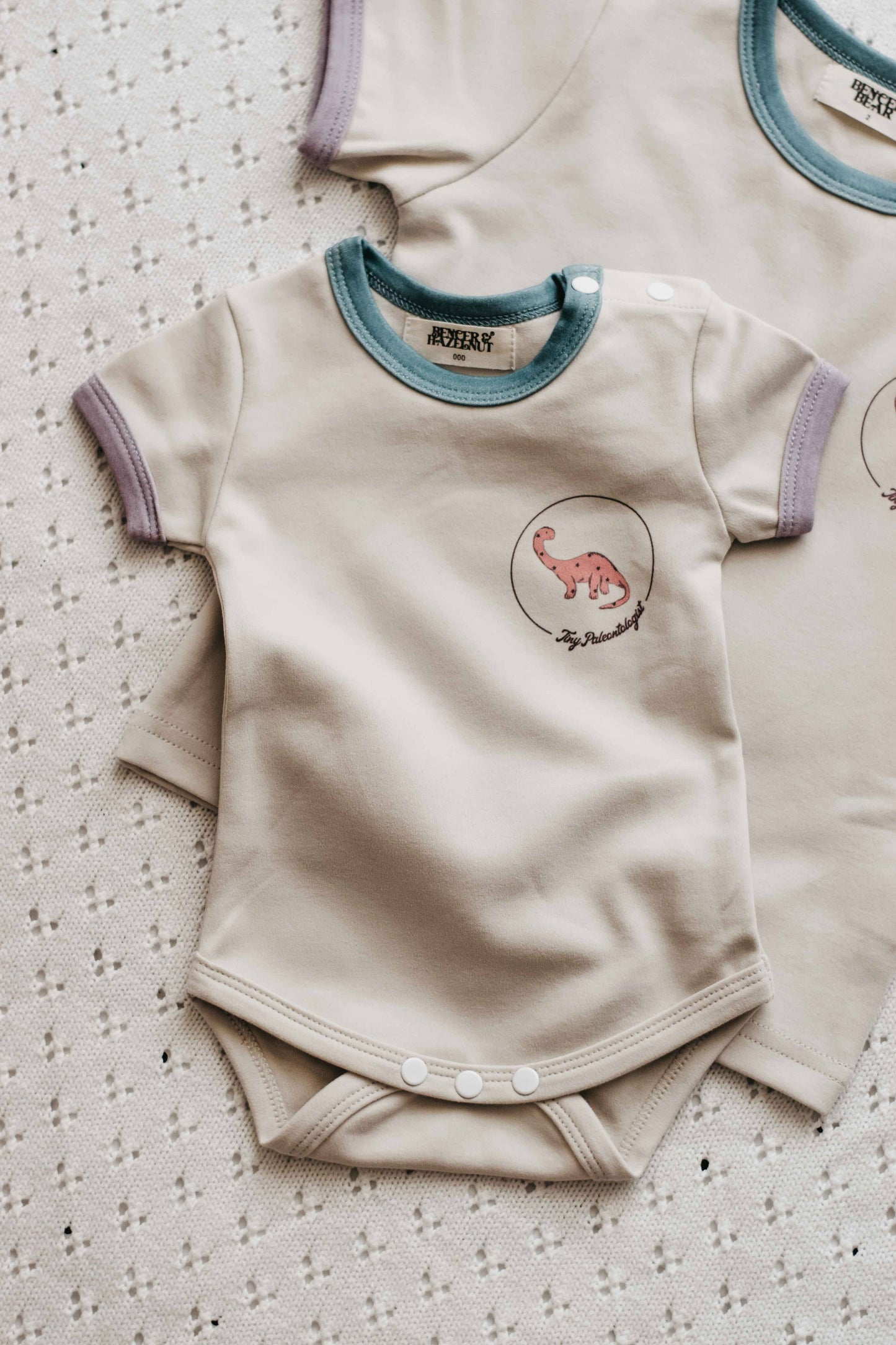 Tiny Paleontologist Bodysuit - Bright Size 0