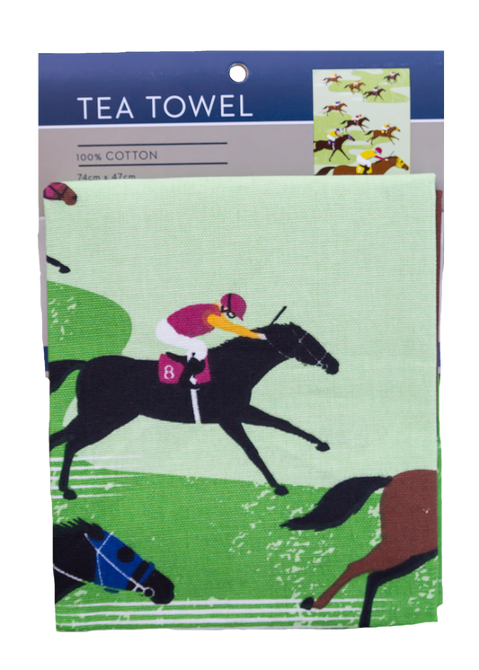 Tea Towel - Racehorses: Hangsell (Carded)
