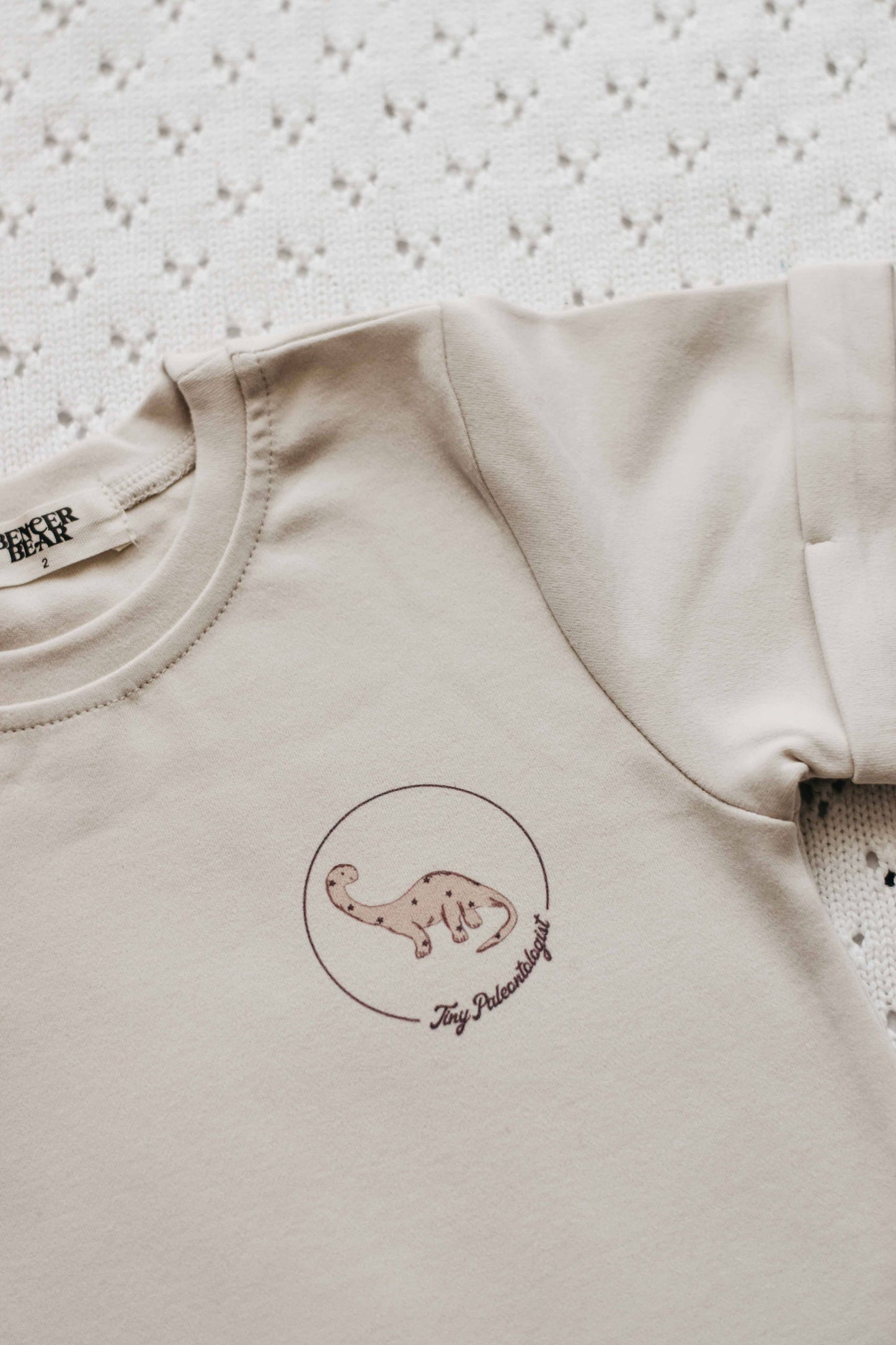 Tiny Paleontologist Bodysuit - Neutral: size 0