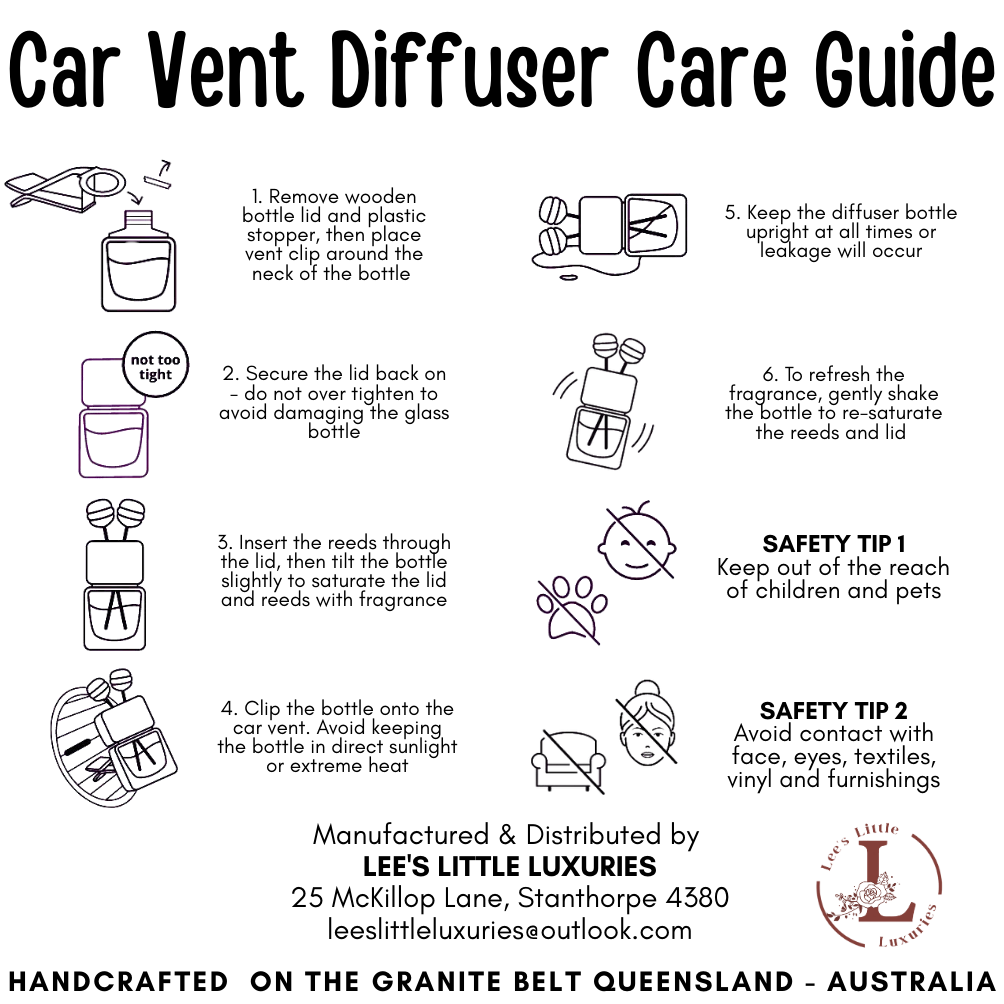 Car Diffusers: Rose Geranium
