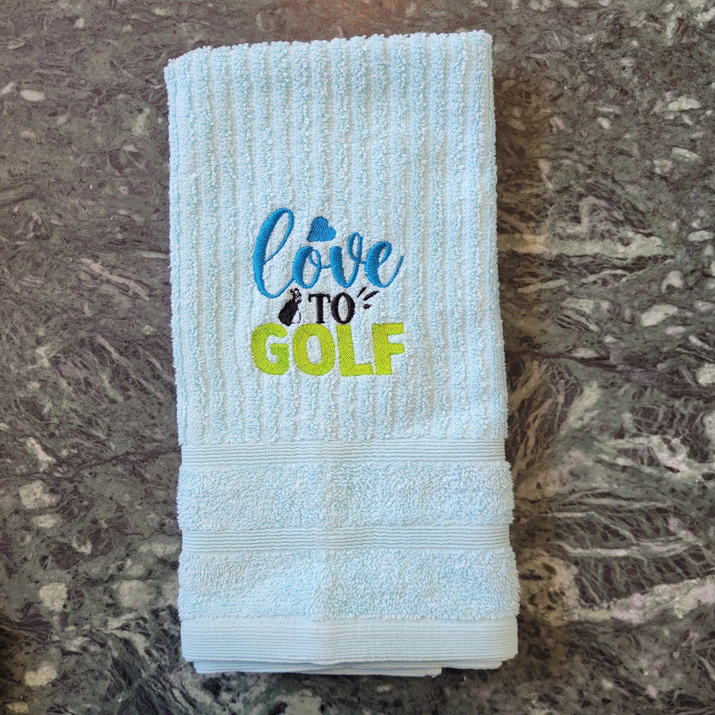 Embroidered Hand Towels - Golf