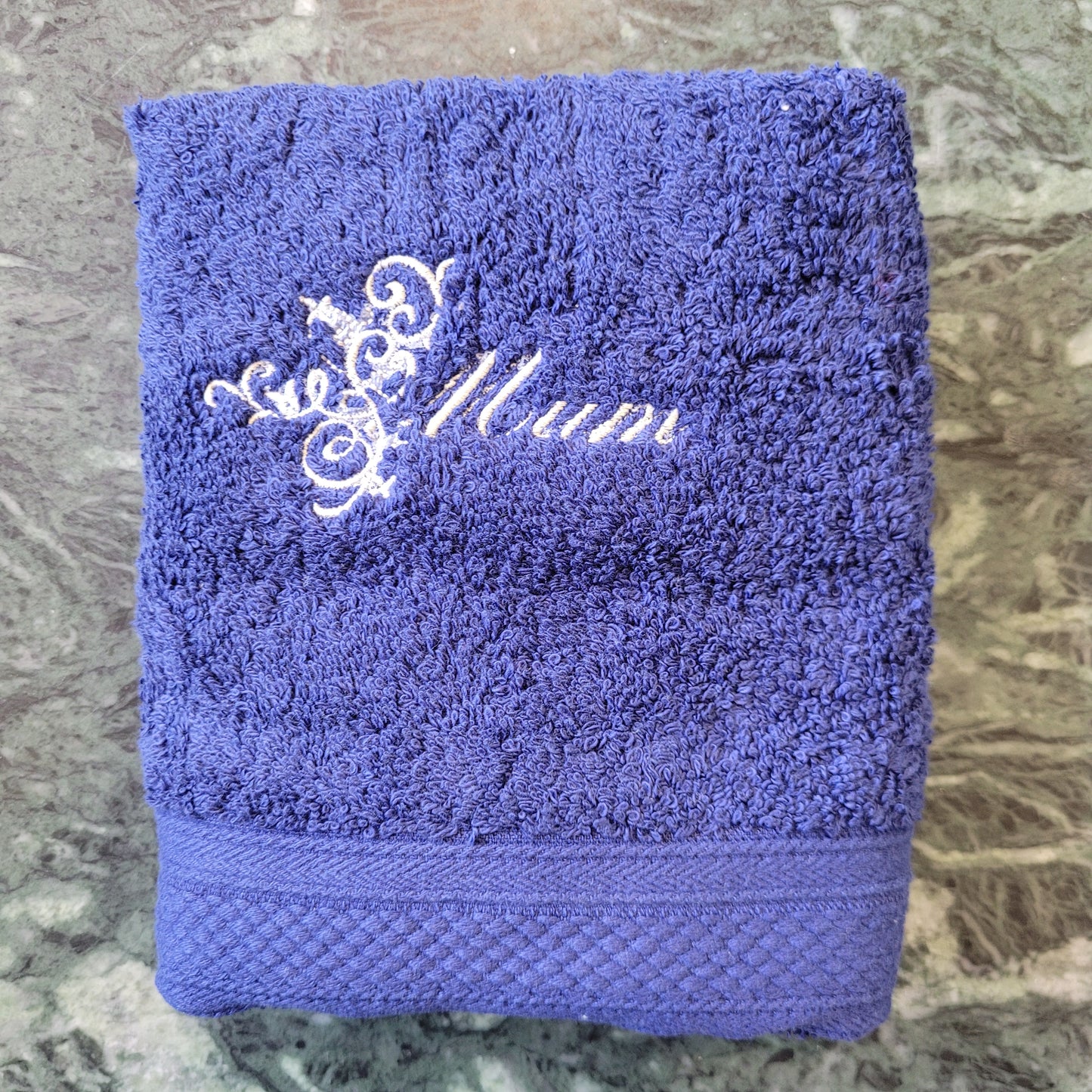 Embroidered Hand Towels - Mum