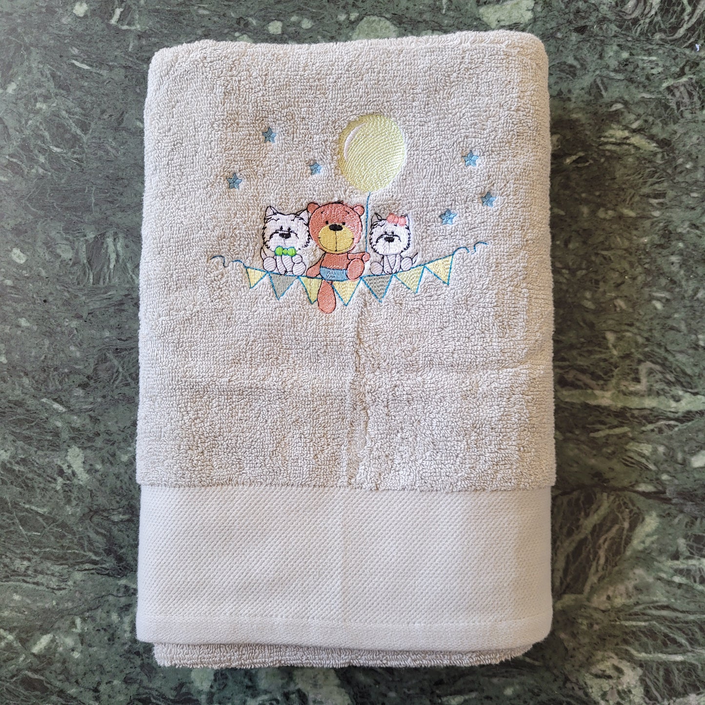 Embroidered Bath Towels for Kids and Babies - Lot 2