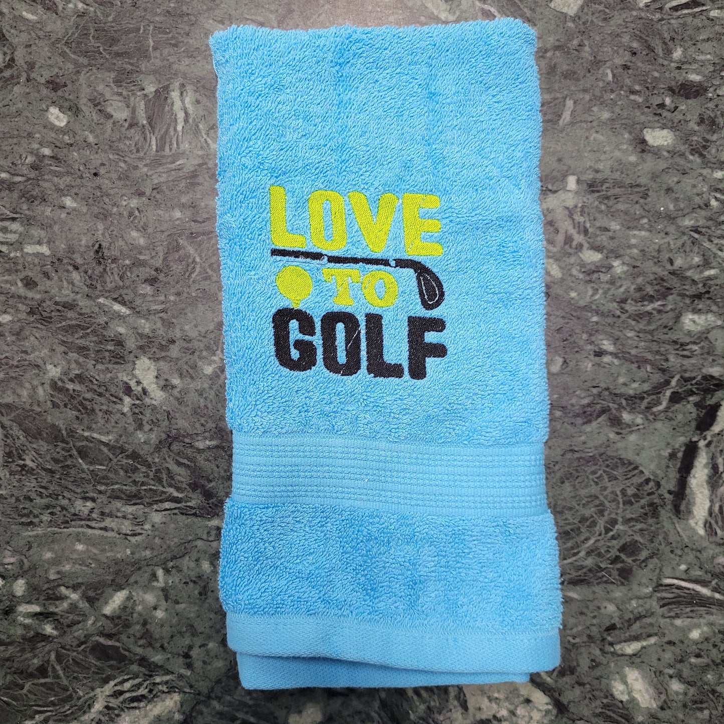 Embroidered Hand Towels - Golf