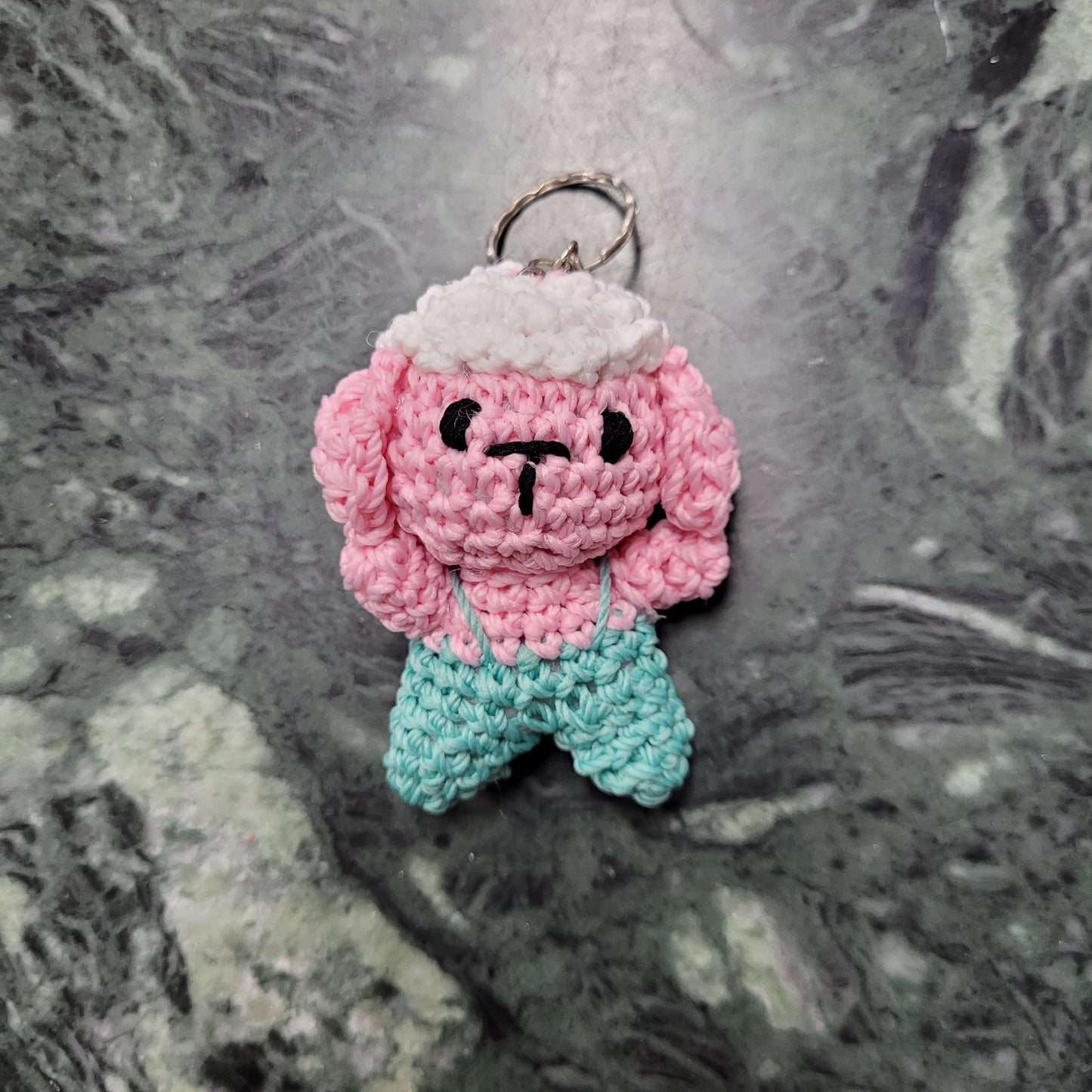 Crochet toy keyring