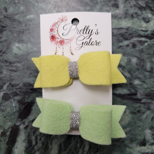 Felt Hair Bow Clips