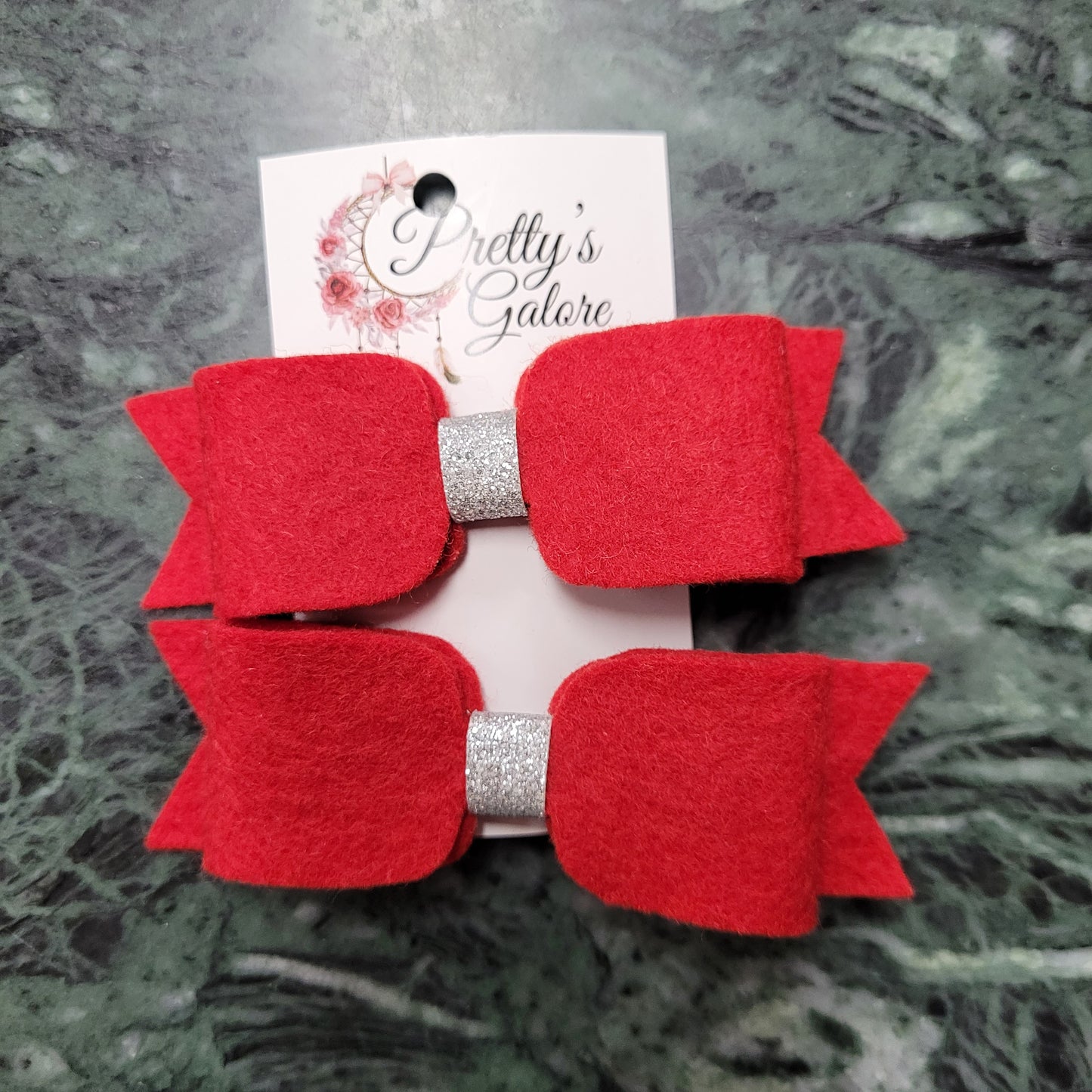 Felt Hair Bow Clips