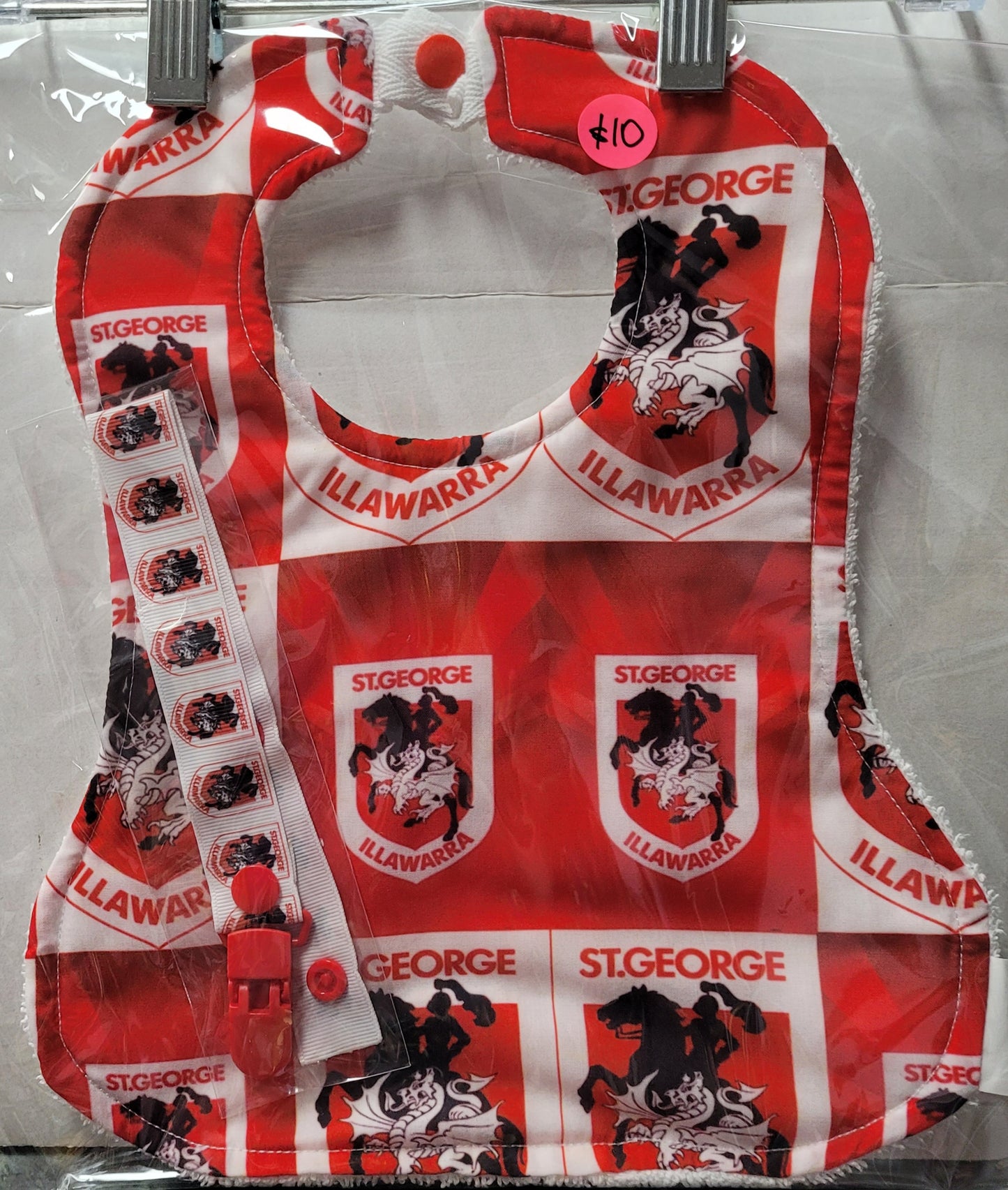 Footy NRL Bib and Dummy Clip