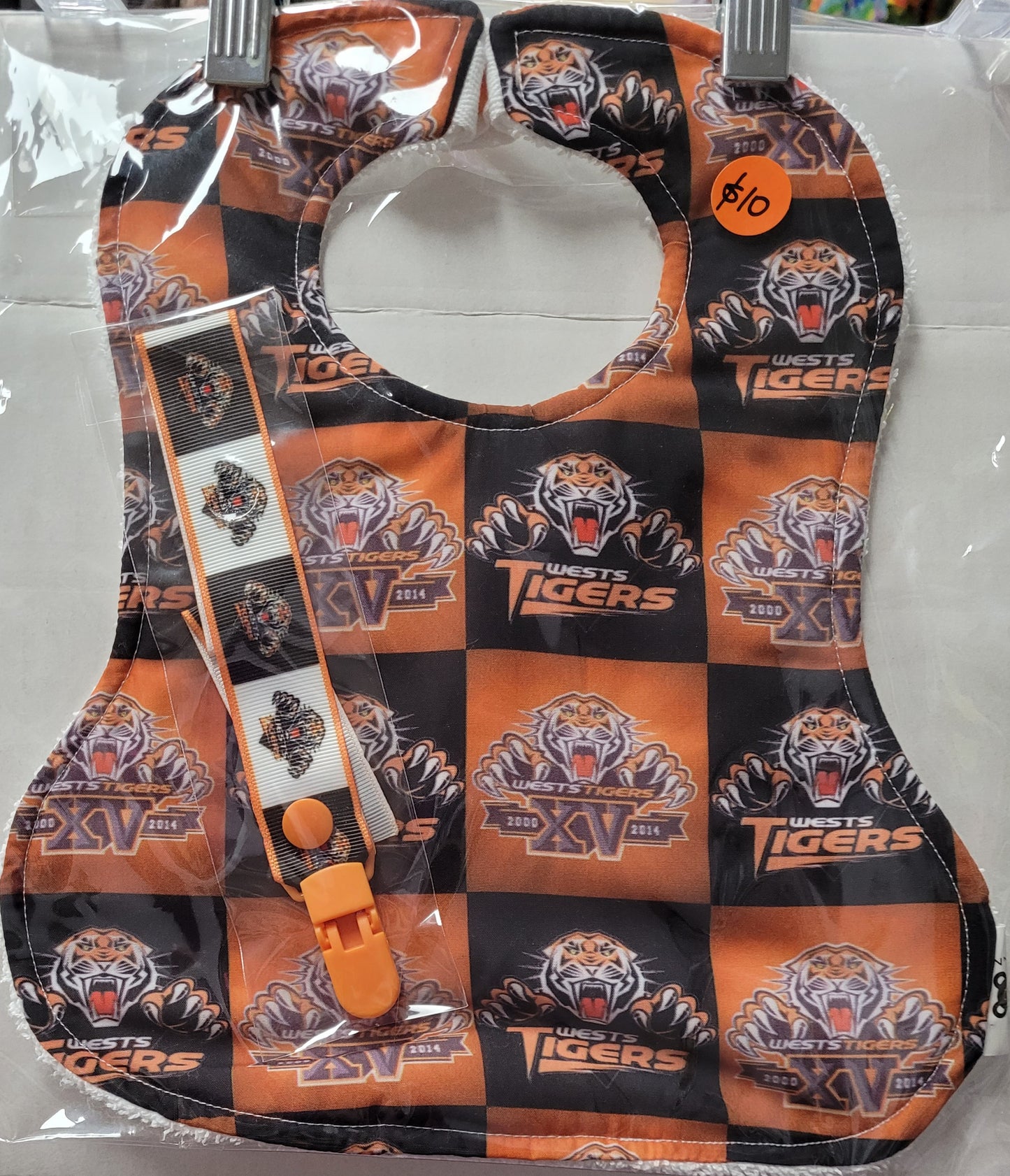 Footy NRL Bib and Dummy Clip