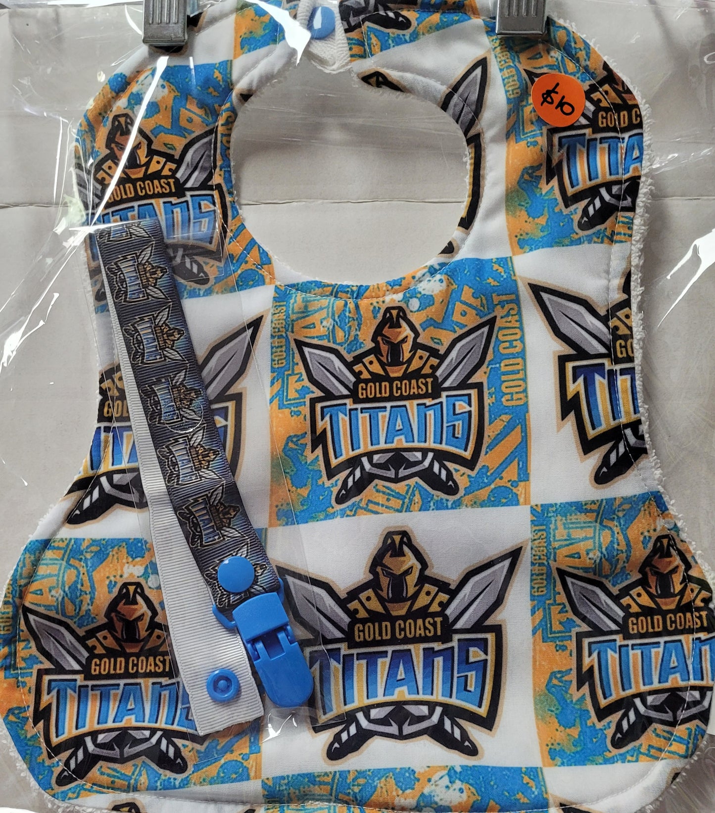 Footy NRL Bib and Dummy Clip