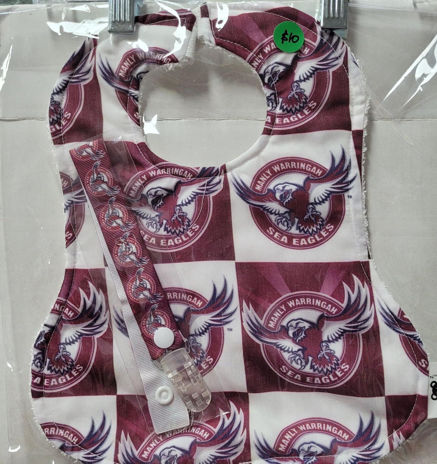 Footy NRL Bib and Dummy Clip