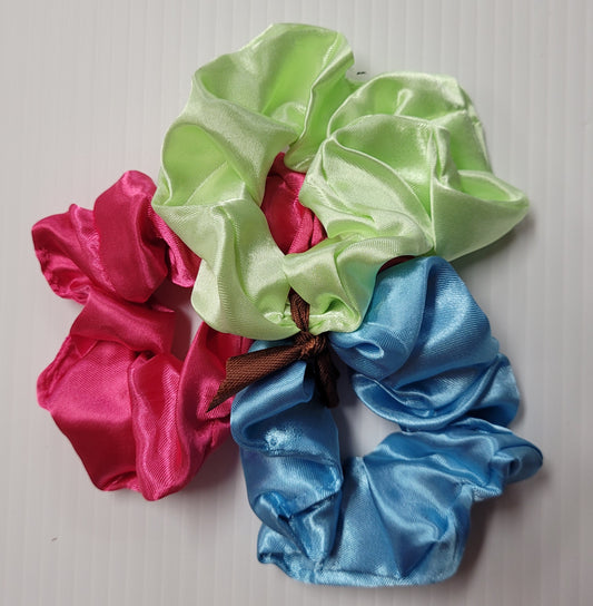 Satin Scrunchies - 3 Pack