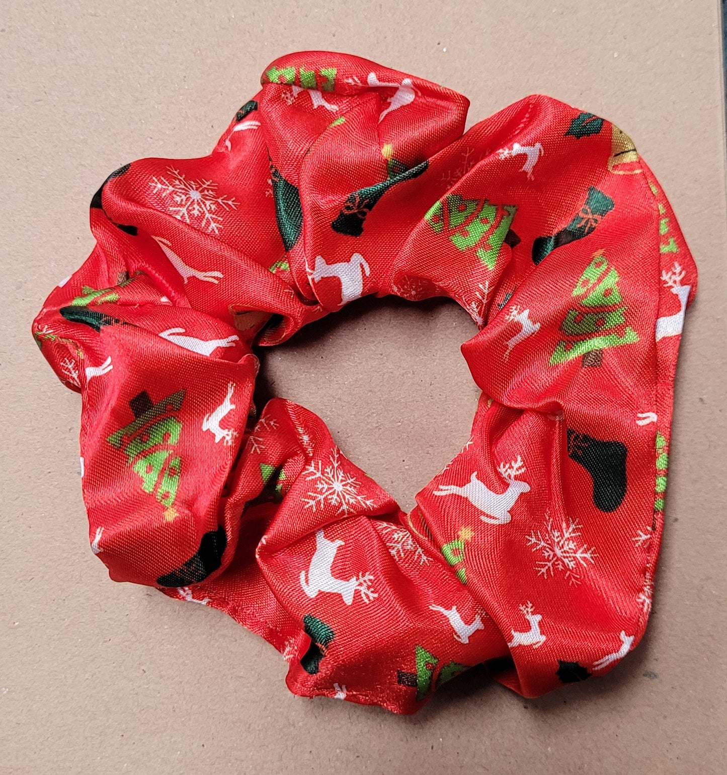 Christmas Satin Scrunchies