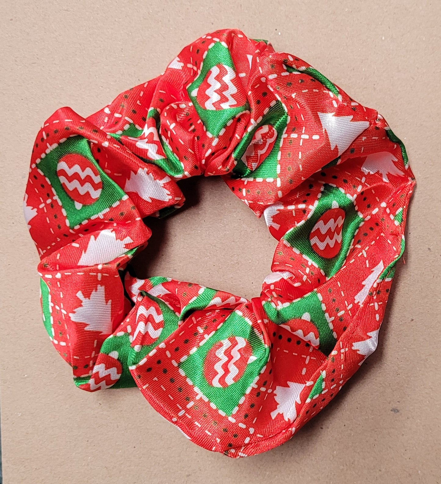 Christmas Satin Scrunchies