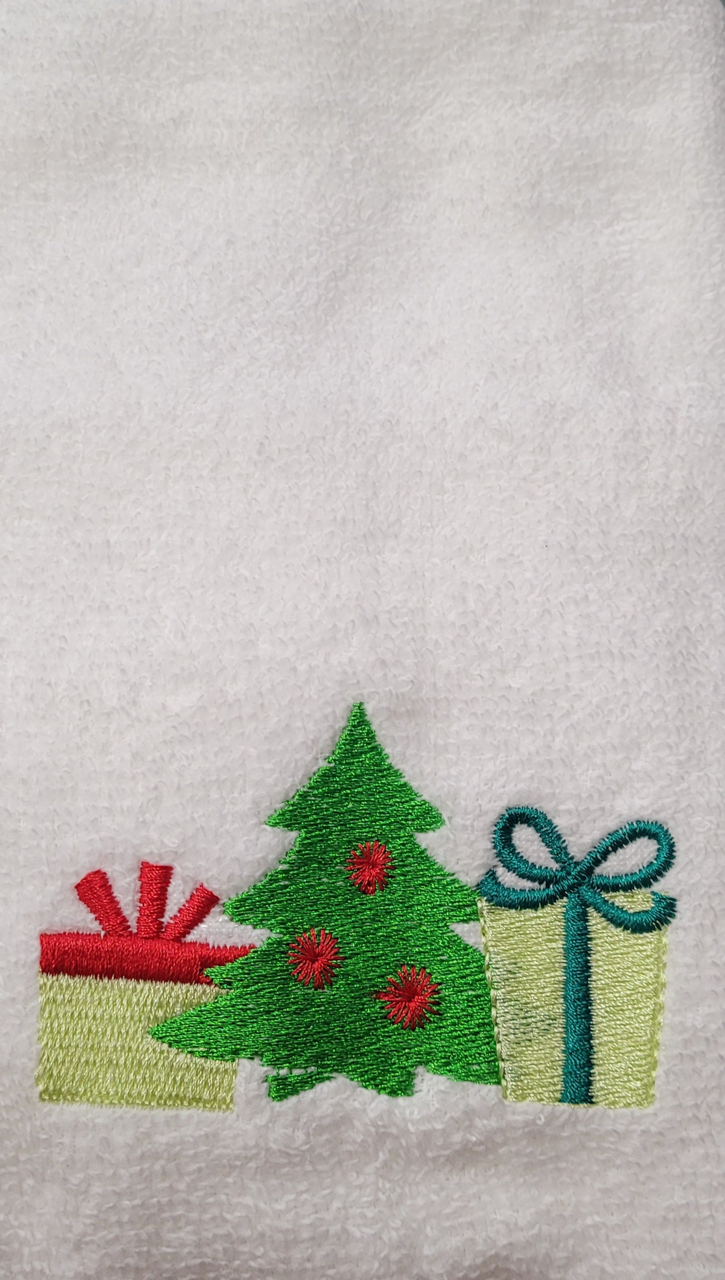 Embroidered Christmas Hand Towels