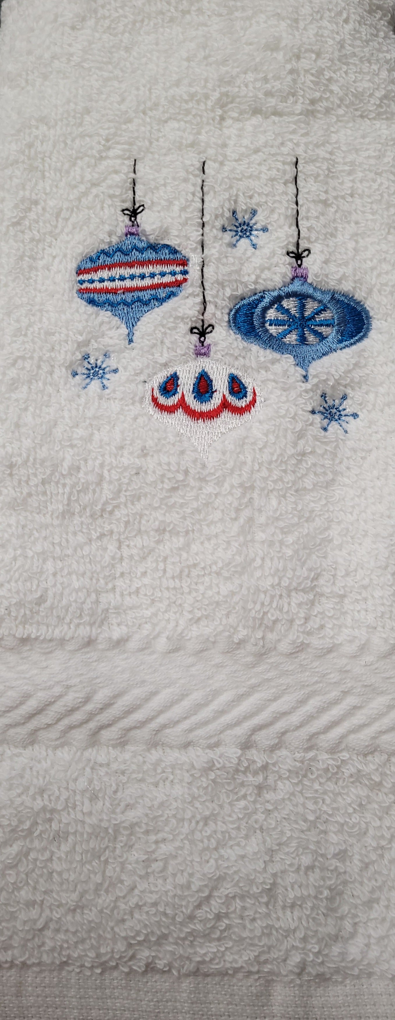 Embroidered Christmas Hand Towels