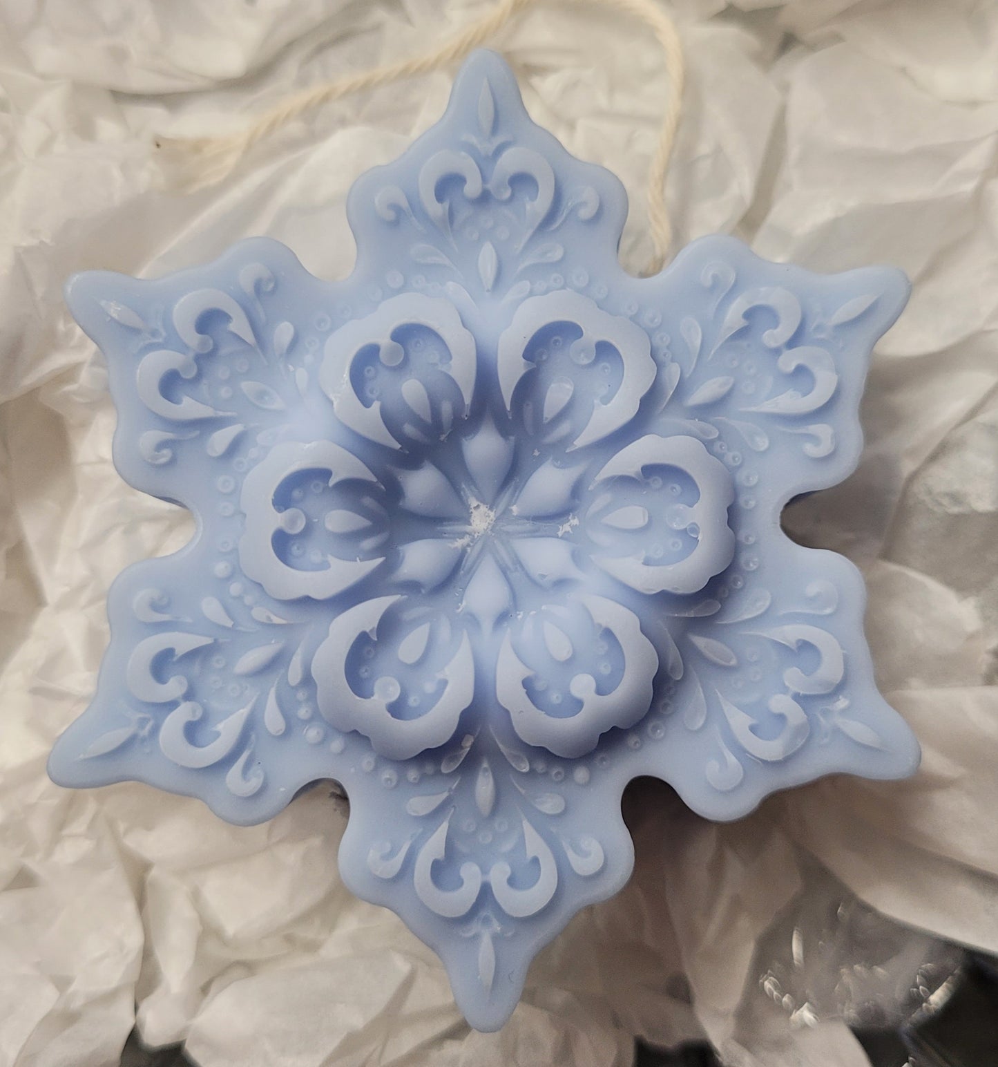 Snowflake  | Christmas Candle: Blue / Unscented