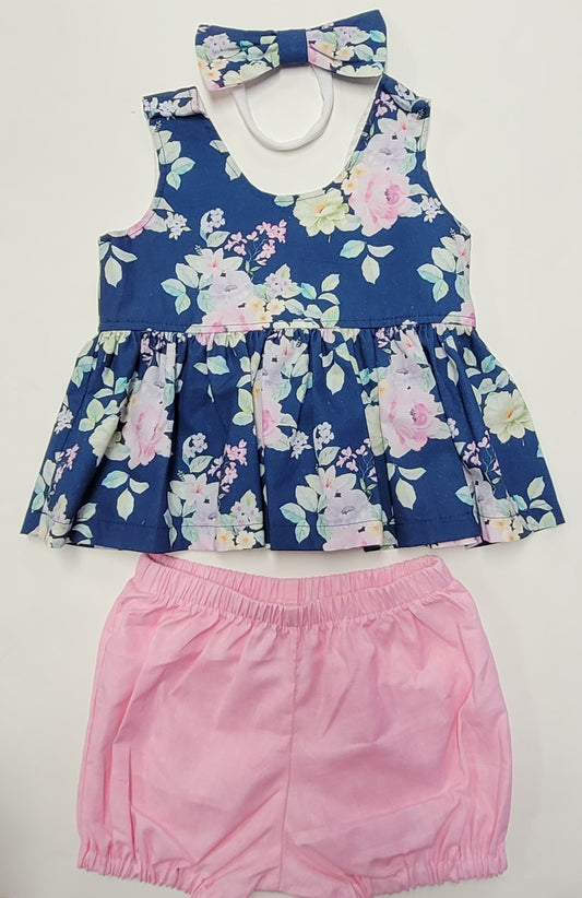 Peplum Top + Bloomer Set - Size 1