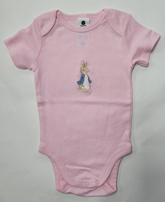 Embroidered Peter Rabbit Bodysuit  - Coloured