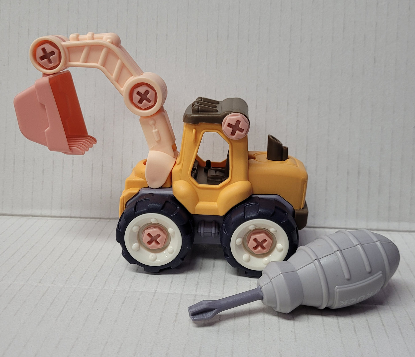 Toy Digger and Screwdriver