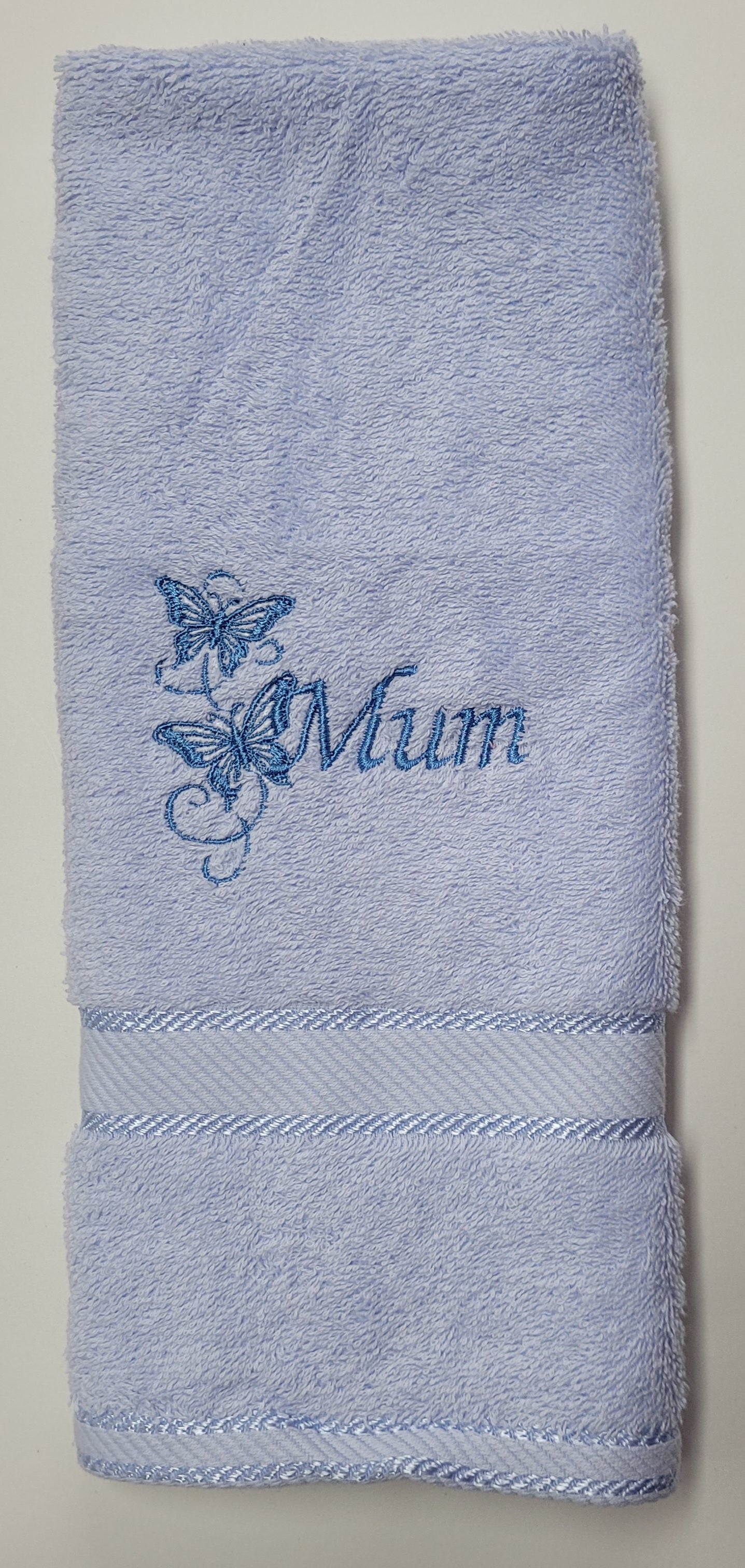 Embroidered Hand Towels - Mum