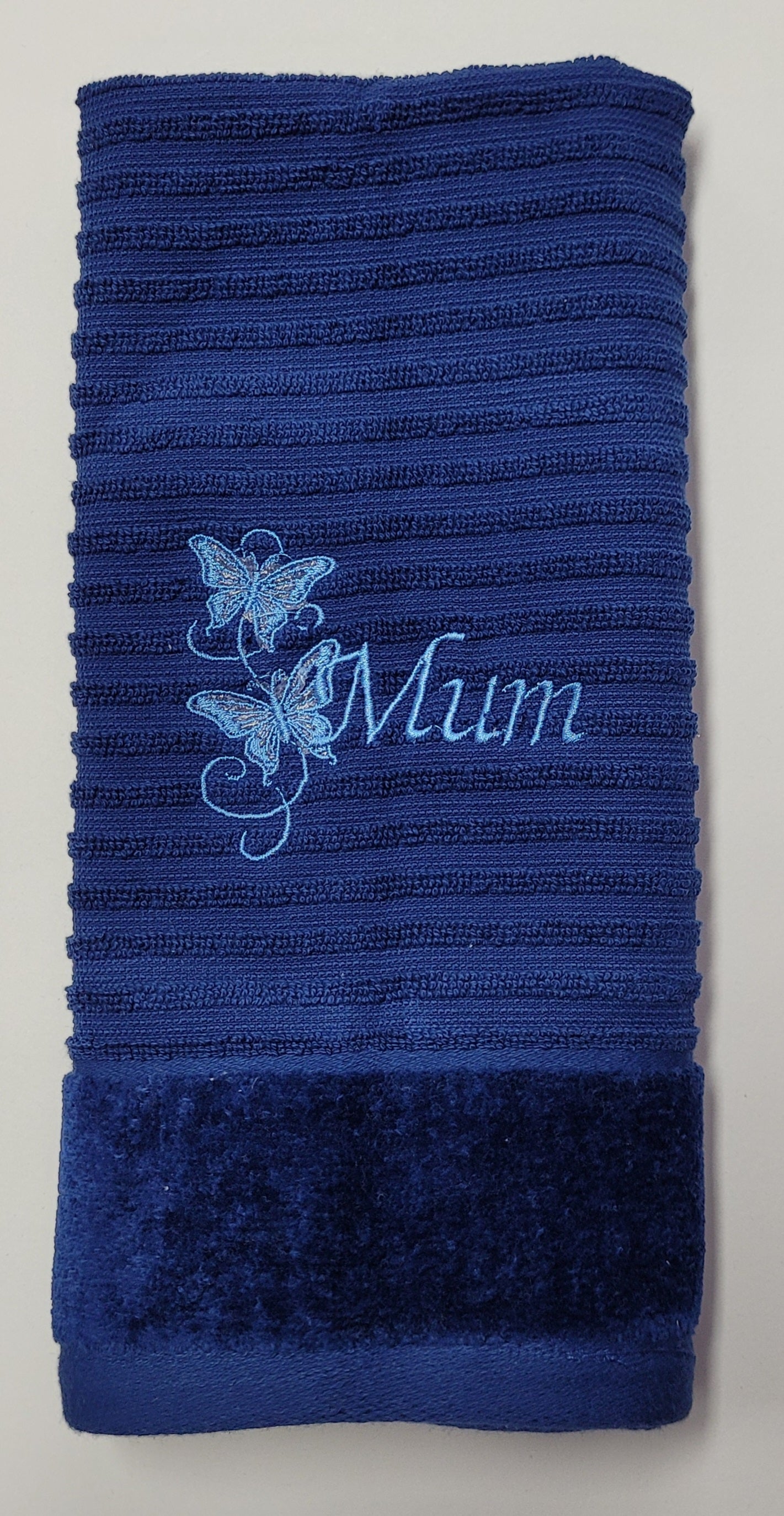 Embroidered Hand Towels - Mum