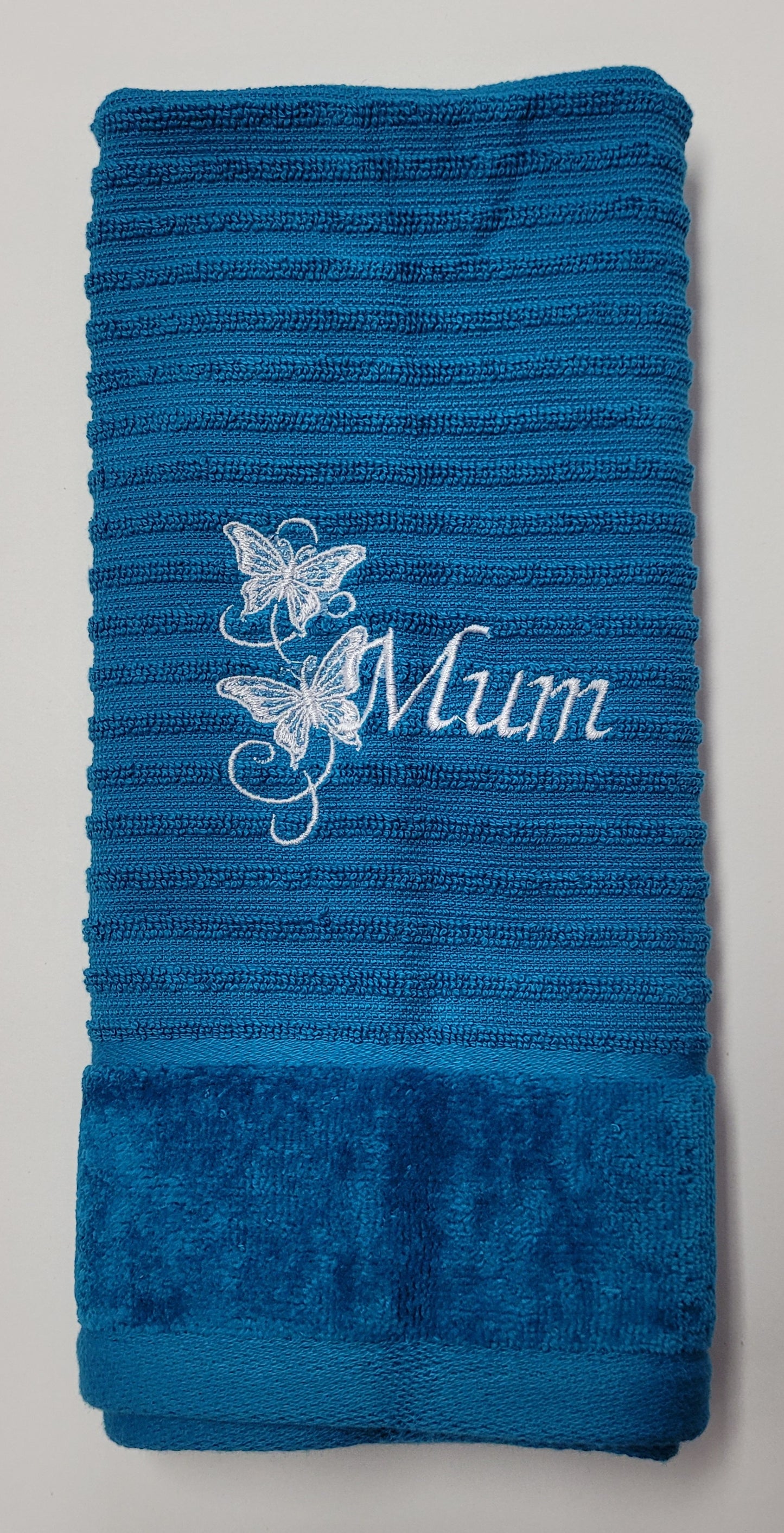 Embroidered Hand Towels - Mum