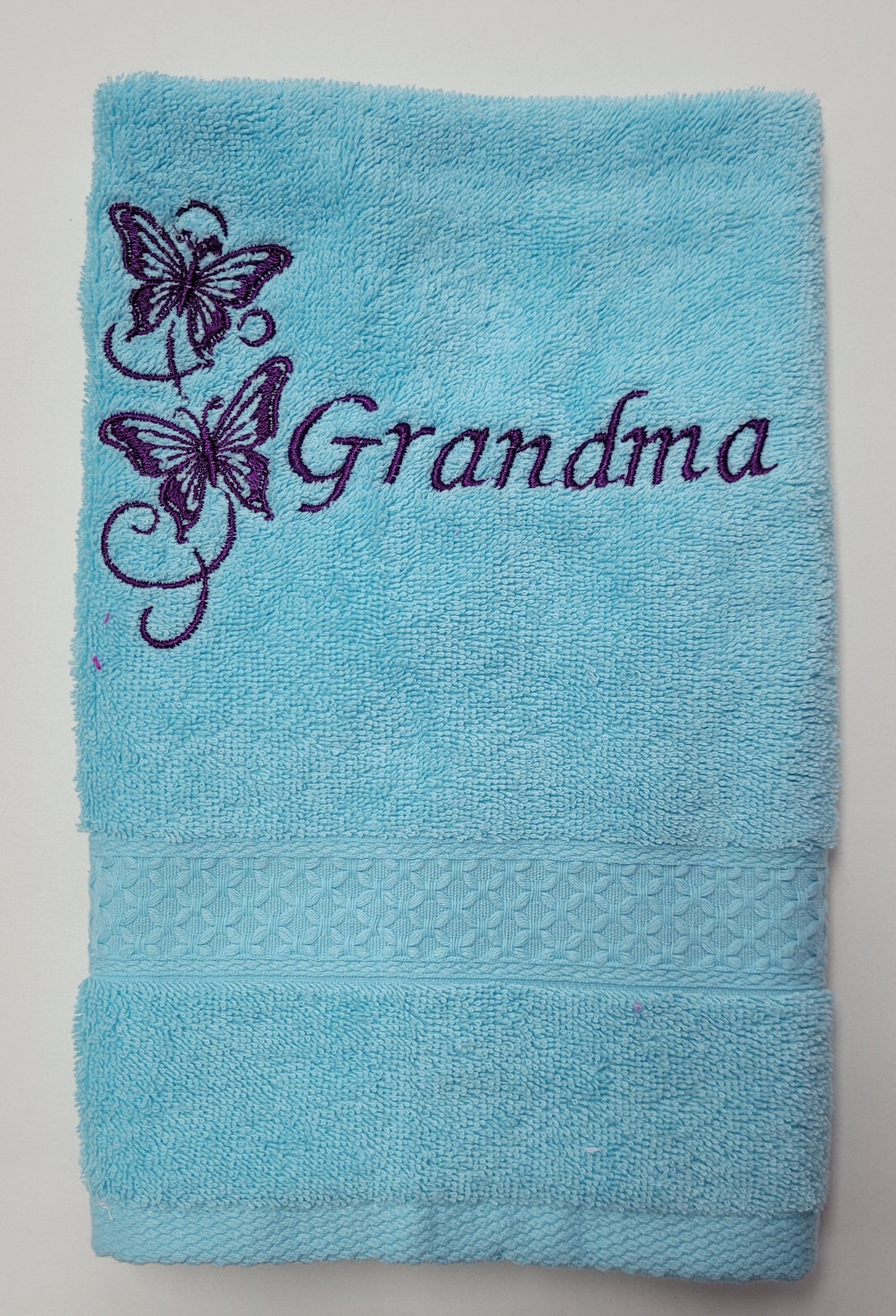 Embroidered Hand Towels - Grandma