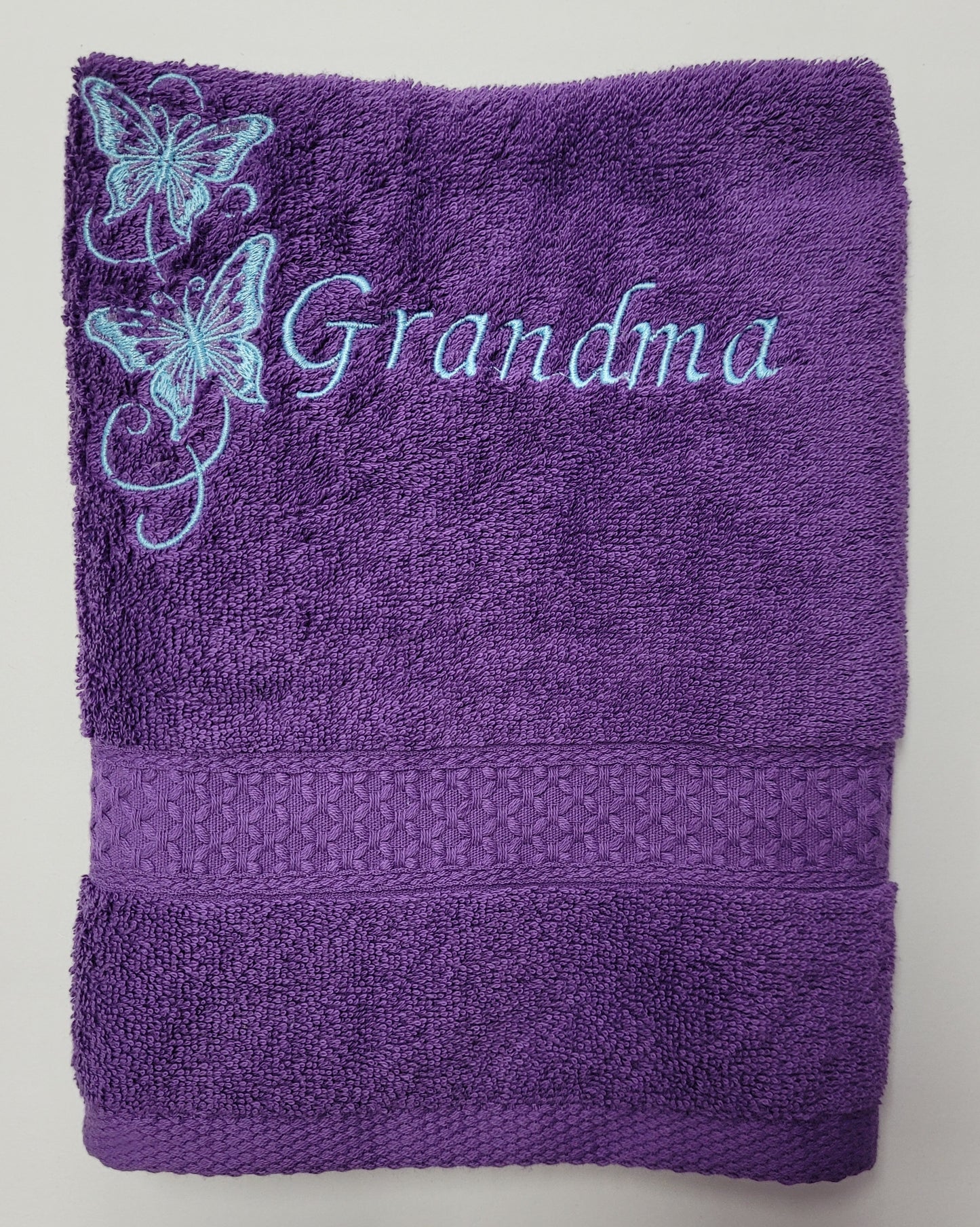 Embroidered Hand Towels - Grandma