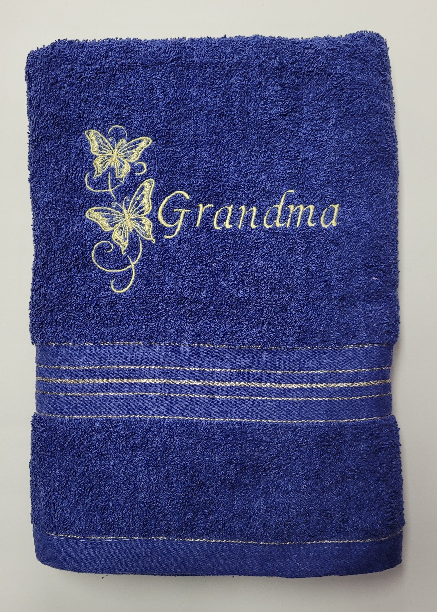 Embroidered Bath Towel - Grandma