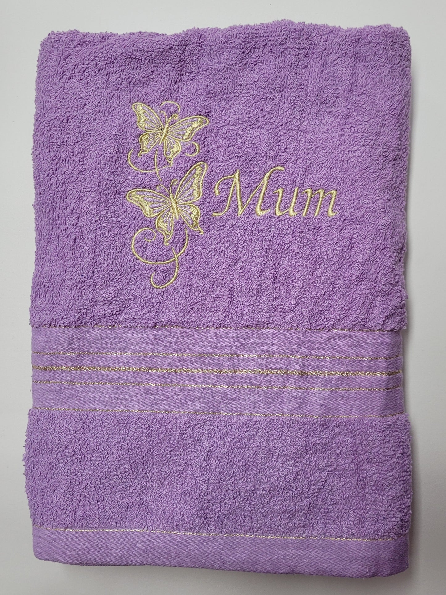 Embroidered Bath Towel - Mum