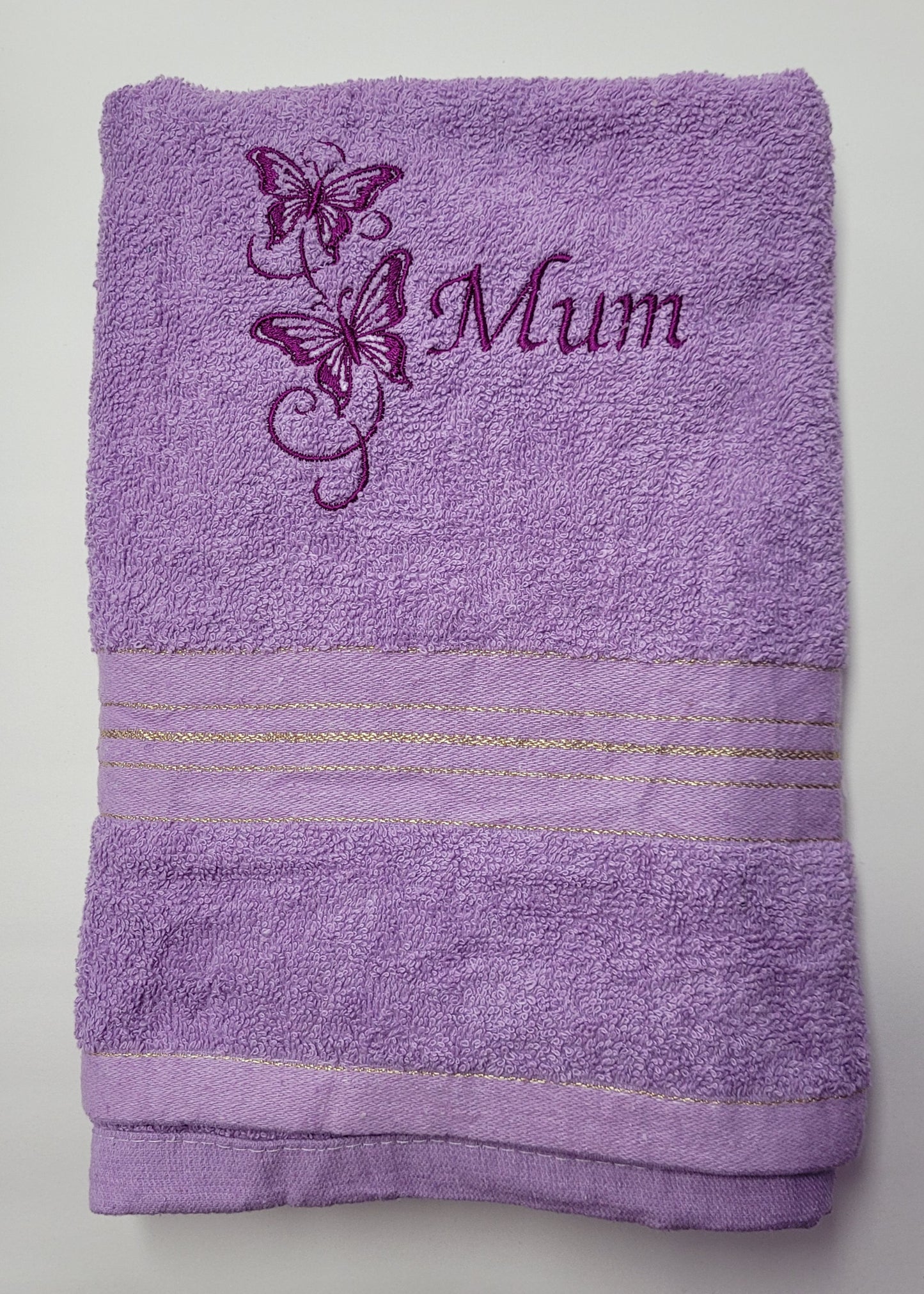 Embroidered Bath Towel - Mum
