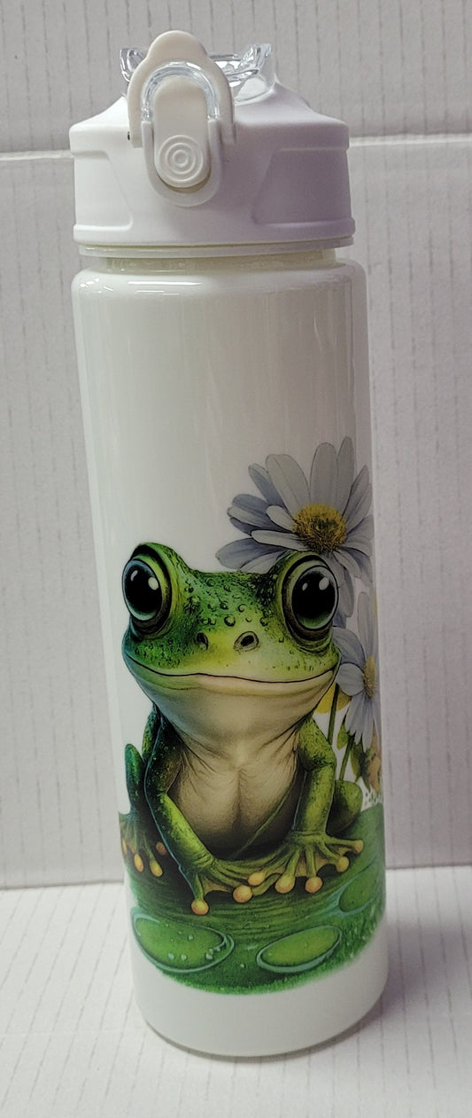 Insulated water bottle with lid